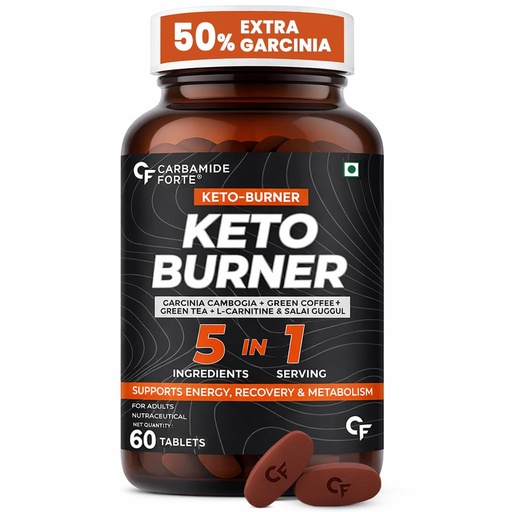 [BRSWYGT4B4CA423P] Carbamide Forte Keto Fat Burners for Men | 5-in-1 Fat Burners for Women with 600mg Garcinia Cambogia | Fat Burner Supplement May Support Fat Metabolism & Energy | Weight Loss for Women & Men - 60 Tablets