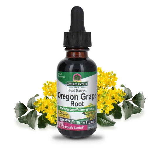 [BRSWIYTYO4AQIGT4] Nature's Answer Oregon Grape Root with Low Organic-Alcohol 1oz Extract | Supports Overall Wellness | Vegan, Non-GMO, Gluten Free, Kosher | Single Count