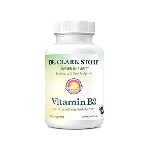 [BRSWIZQ2CMFWIEYV] Dr. Clark Vitamin B2 Supplement, 300mg, 100 Gelatin Capsules