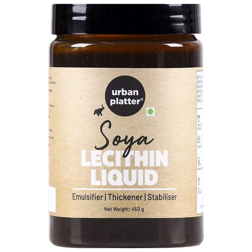 [BRSWGHYTCMMWAALV] Urban Platter Soy Lecithin Liquid, 450g (Soya lecithin | Emulsifier | Thickener | Stabiliser | Natural Food Additive | Add to bakery, chocolate & confectionery products)
