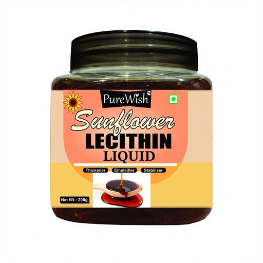 [BRSRGEI5CMDQACLK] Sunflower Lecithin Liquid, 200g (Thickener | Emulsifier | Stabiliser | Natural Food Additive | Add to Bakery, Chocolate & Confectionery Products)