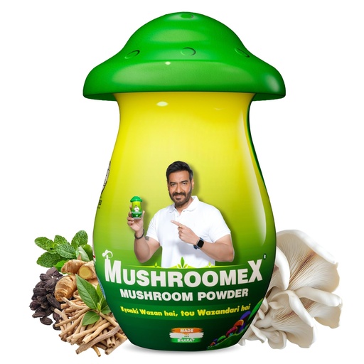[BRSWYH32AEGWGAA7] Mushroomex 100 Gram Mushroom Powder Ayurvedic Weight Gainer for Men Women and Adults with Natural Ingredients to Improve health, Appetite and Overall Wellness (Pack of 1)