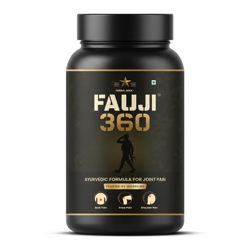 [BRSRGZ3QBN6QEHYU] Fauji 360 Powder for Back and Shoulder Reliever | Mixture of 15 Herbs | Herbal Treatement for Waist, Knee, Elbow, Shoulder and Back Pain (Pack of 1, 150g)