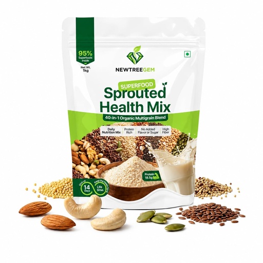 [BRSRYZT3AUNGOAA2] Superfood Health Mix | 40 Natural Ingredients | 18.5g Plant Protein | High Fiber | Low GI | No Added Sugar | Family Nutrition Drink Mix for Energy, Wellness & Daily Health (large)