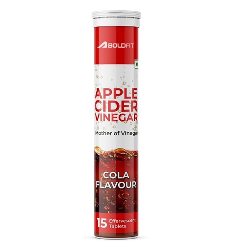 [BRSRMHAHPN5QMH3F] Boldfit Apple Cider Vinegar Tablets With Mother Acv Effervescent Tablets For Immunity, Digestion, Acv Tablets Acv Apple Cider Vinegar Tablet With Cola Flavor-(Pack Of 1) 15 Tablets