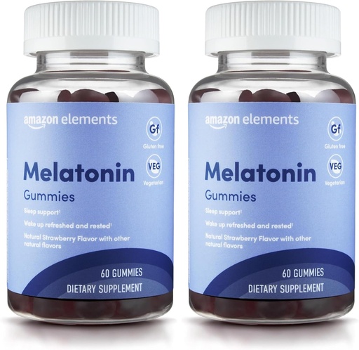 [BRSRAGT7PN7WEEQ2]   Elements - Melatonin 10mg Gummies, Supports Restful Sleep, Strawberry, 60 Count (Previously Revly) (Pack of 2)