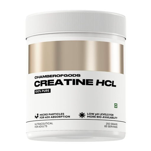 [BRSREEAFDEPWYFD5] Chamberofgods Creatine HCL | 100% Pure Unflavoured | 83 Servings