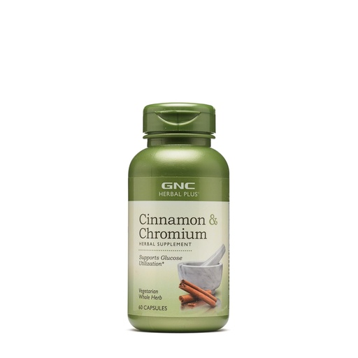 [BRSWIGQEOR5WEGTU] GNC Herbal Plus Cinnamon & Chromium Supplement, Vegetarian 30 Servings