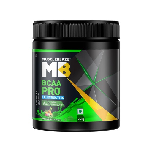 [BRSROYIEBZ5AKDTA] MuscleBlaze BCAA Pro Powder, Tropical Fest,240g