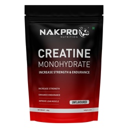 NAKPRO NUTRITION Micronised Creatine Monohydrate | 400g (133 Servings) | Unflavoured | Trustified Certified | Rapid Absorption Pre/Post Workout