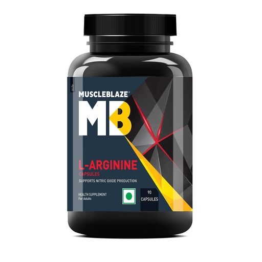 [BRSWG2QRA4HAAELG] MuscleBlaze L-Arginine, 90 Capsules