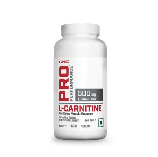 [BRSWYYIOOUBQACT2] GNC Pro Performance L-Carnitine Tablets - 500mg | 60 Veg Tablets | Facilitates Fat Metabolism & Muscle Recovery | Aids Weight Loss & Management | Boosts Energy & Supports Heart Heart | USA Formulated