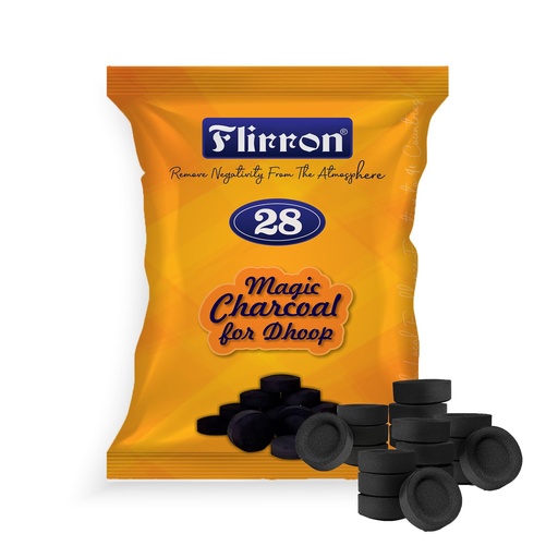 [BRSRA2YNAEIAYGTO] Charcoal for Dhoop | Premium Quick Ignition Charcoal Tablets for Bakhoor, Dhoop & Incense Burning | Long Lasting Heat | Easy to Use | 50 Pc