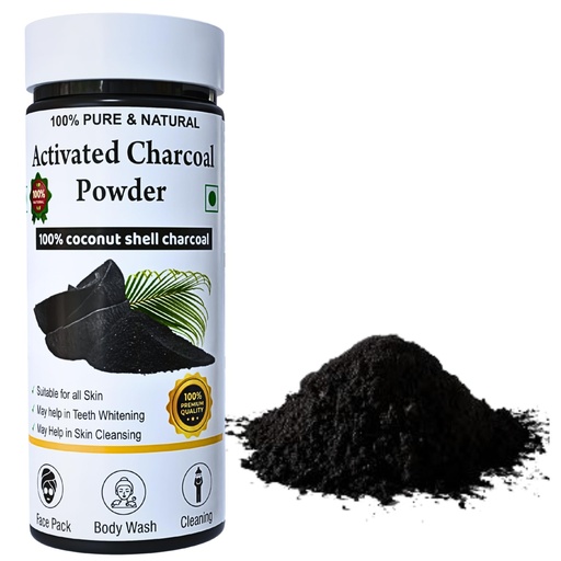[BRSRE2TQC4FAMDTA] MAF Activated Charcoal Powder for Face, Skin & Teeth Whitening 150 Gram , Grade A+ Charcoal Powder from Coconut Shell , Removes Stains, Cleanses Pores, Provides Fresh Breath, and Detoxifies Body (150 Gram)