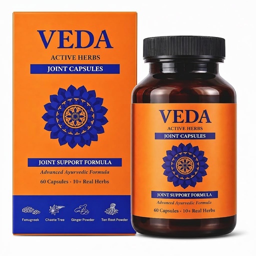 [BRSRYYDQAUOR4G36] Veda Joint Pain Capsules | Ayurvedic Herbal Formula for Arthritis, Knee & Back Pain | With Guggul & Shallaki | 60 Veg Capsules