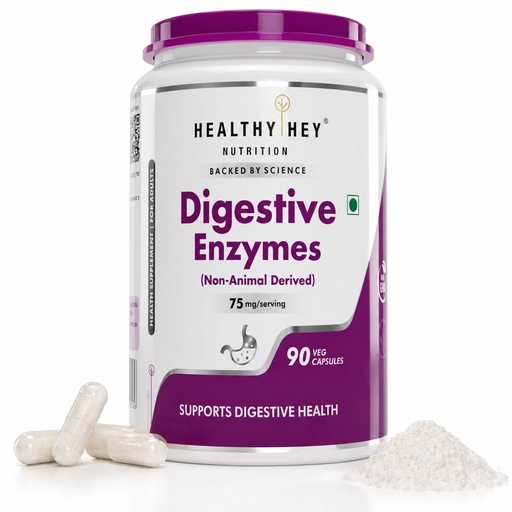 [BRSWGC32OYBAKC3B] HealthyHey Nutrition Digestive Enzyme - Multi-Enzyme Complex -Support Digestive Health - 90 Vegetable Capsules