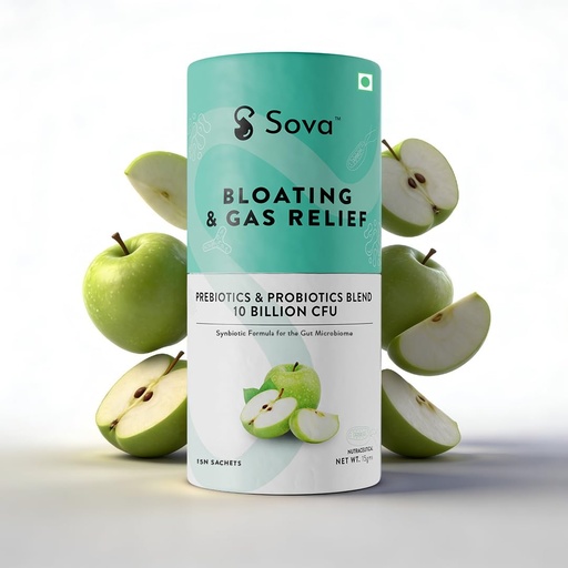 [BRSROZQ7OZ5BE3AZ] Sova Pop To Debloat Powder Prevent Gassiness, Bloating & Discomfort with 10 Billion CFUs for Healthy Digestion | Clinically Researched Prebiotics, Probiotics & Digestive Enzymes | 15 Sachets