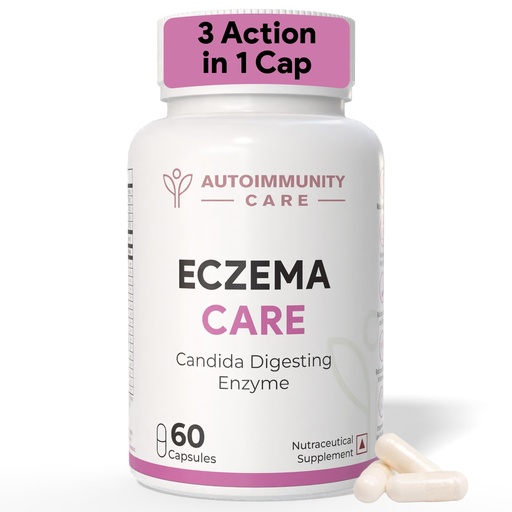 [BRSROFL2CJ5GAALD] Autoimmunity Care Eczema Care – Digestive Enzyme, Systemic Cleanse with S. Boulardii Probiotic | Digestive Enzymes + Betaine HCL | Supports Eczema Relief, Acne, Skin Allergies & Immune Balance | 60 Caps (60 doses)