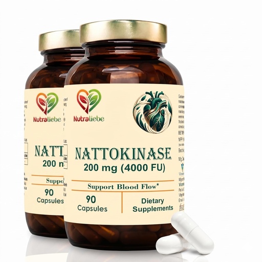[BRSRAC36DMORAHLZ] Nattokinase 200mg with 4000 FU - Supports Circulatory Health, 90 Vegan Capsules (Pack of 2)