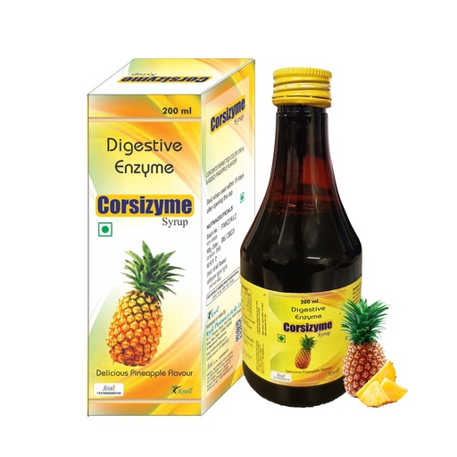[BRSRAZACCN5GO3IV] Knoll Healthcare Corsizyme Syrup Digestive Enzyme | Booster Great Taste Of Mix Fruit Strong And Better Immunity Delicious Pineapple Flavour 200ML