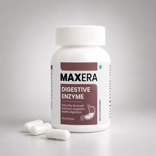 [BRSRGBIEOQCQ2HQ6] Maxera Digestive Enzyme Capsules | Multi-Enzyme Complex for Better Digestion Nutrient Absorption & Gut Comfort | 60 Capsules