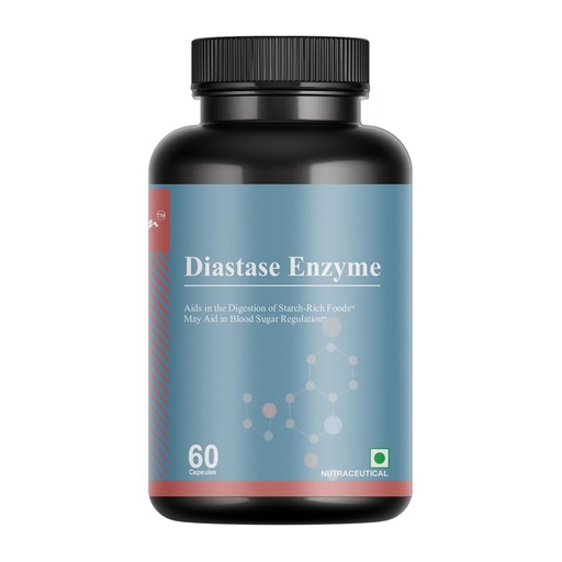 [BRSREHY2OEARQ3LX] Diastase Enzyme 60 Veg Capsules | Digestive Enzyme Supplement for Starch & Carbohydrate Digestion | Supports Healthy Digestion, Gut Health & Nutrient Absorption