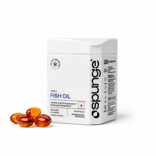 [BRSRYEL2CV5WEHL3] Spunge Omega 3 Fish Oil | 30 Softgels | EPA & DHA | 13X EPA & 4X DHA Absorption | Supports Heart, Brain & Joint Health | Daily Dietary Supplement