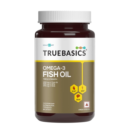 [BRSWYBQ5CJ4GYFAU] TrueBasics 3X Strength Omega-3 Fish Oil, 90 Capsules