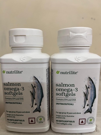 [BRSROZQYB4IGO2D3] Nutrilite Amway Salmon Omega-3 60 Softgels (PACK OF 2)