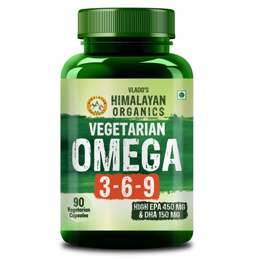 [BRSWYAIDOEMQKHT4] Vlado's Himalayan Organics Omega 3 6 9-2000mg/Serving I Vegetarian Omega 3 I Source from Flax Seed I Support Muscle,Bone,Heart & Skin - No Fish Burps Oil Used Capsules for Men & Women- 90 Capsules