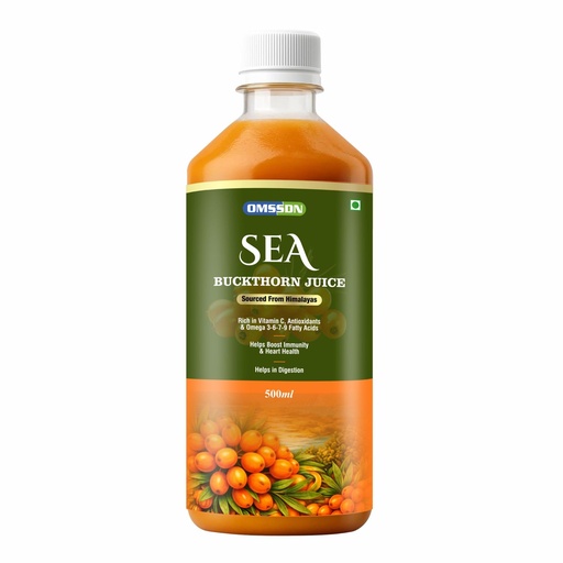 [BRSRYZYBCEPW2DL5] Sea Buckthorn Juice, with Vitamin C, Omega 3-6-7-9 Fatty Acids & Antioxidants, Immunity & Gut Health Support, 500ml (Pack of 1)