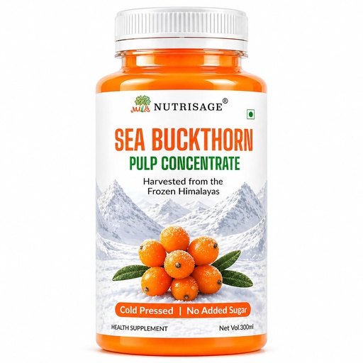 [BRSRYYA7BAAREADB] Sea Buckthorn Pulp Concentrate | Cold Pressed Himalayan Superfruit | Rich in Omega 3,6,7,9 & Vitamin C | No Added Sugar | Antioxidant Rich Daily Wellness Drink | 300ml