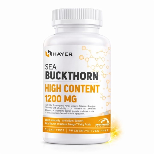 [BRSRGYD5DF7GKFA6] Hayer Sea Buckthorn Seabuckthorn, Help boost Omega 3,6,7,9 Levels 99% High Strength Sea Buckthorn Supplement 60 Tablets