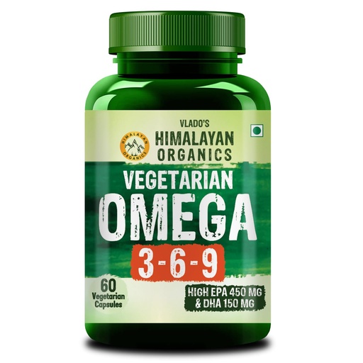 [BRSRMBI5DJ6AK3DG] Vlado's Himalayan Organics Omega 3 6 9-2000mg/Serving I Vegetarian Omega 3 Supplement I Support Muscle,Bone,Heart & Skin - No Burps, No Fish Oil Used Capsules for Men & Women- 60 Capsules