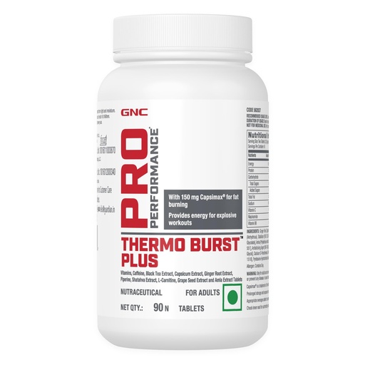 [BRSROGQPC4MGOH33] GNC Pro Performance Thermo Burst Plus With Capsimax® | 90 Tablets | Burns Stored Fats | Boosts Energy & Focus | Increases Metabolism | Prevents Unhealthy Cravings | Promotes Healthy Waist-To-Hip Ratio