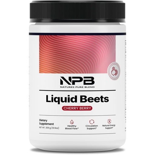 [BRSROHADAAIBGG3F] Nature's Pure Blend Organic Beet Root Powder – Nitric Oxide Booster L-Arginine – Liquid Beets for Blood Flow Circulation & Energy – Pre-Workout Endurance Support – 8,000 MG