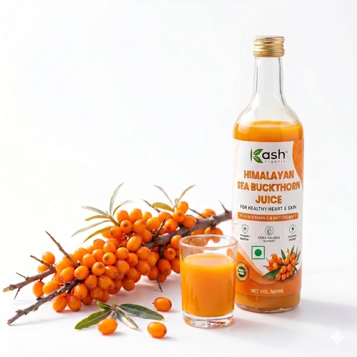 [BRSRYZAYBMNB4HLX] Himalayan Sea Buckthorn Juice Berry Pulp, Omega 7, 16.9 fl oz (500 ml), Liquid Supplement, Makes up to 30 Glasses, Rich in Vitamin C, Plant Based Omega 3 6 7 9