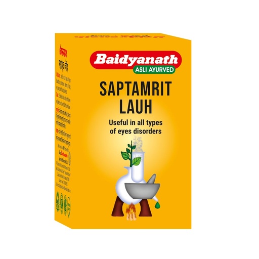[BRSWIG34A54R4HLO] Baidyanath Saptamrit Lauh - 40 Tablets | Ayurvedic Formula with Iron for Eye Health, Headache Relief & Premature Grey Hair Support
