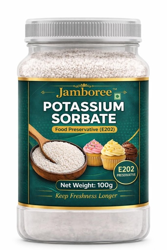 [BRSRGBI7CACQM23J] Jamboree™ Potassium Sorbate Food Preservative (E202), Granules, 100g, Prevents Mould & Yeast, for Baking, Juices, Sauces & Jams