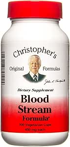 [BRSWIYQPOQPRKE3E] Christopher's Original Formulas Blood Stream Formula - Blood Circulation Supplements - Supports Vein Elasticity, Clean & Pure Bloodstream