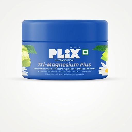 [BRSRGHQTPN4GOC3V] PLIX THE PLANT FIX Tri-Magnesium Plus Tablets | Bis-Glycinate & Chamomile Extract | 440mg Elemental Magnesium | High Absorption for Sleep, Muscle Recovery & Relaxation | 60 Tablets