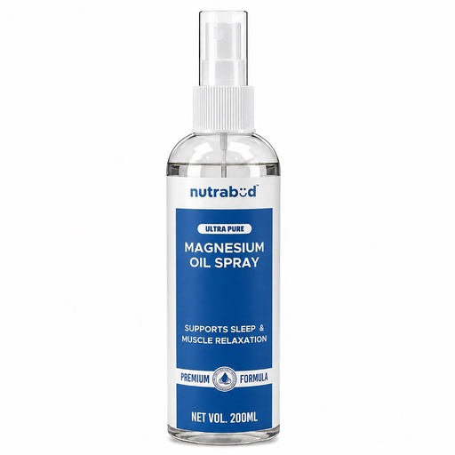 [BRSREEIKOUHQMH3G] Nutrabud Magnesium Oil Spray - 200ml | Topical Spray Magnesium Oil For Feet, Muscle Relaxation, Deep Sleep Support, Recovery From Cramps (200ml (Pack of 1))