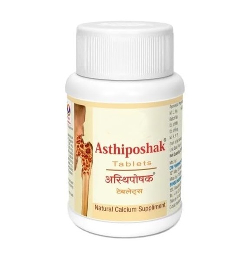 [BRSRYFQKBYMQAHTK] Dhootpapeshwar Asthiposhak 60 Tablets | Ayurvedic Bone Health Supplement with Kukkutandatvak Bhasma, Ashwagandha & Arjuna | Natural Calcium for Osteoporosis & Joint Support | Men & Women