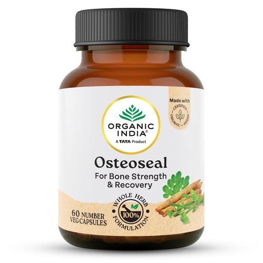 [BRSWI2Q3DIORO3DM] A TATA Product - Organic India Osteoseal 60 Capsule - Bio-available Calcium, Phosphorus & Amino Acids, Helps Increase Bone Mineral Density, Healthy Bone & Teeth GMP & NPOP Certified Organic