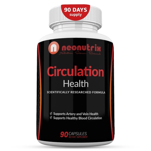 [BRSWGAY2C5YAIA3P] Blood Circulation Health Supplement for Vein Health & Artery Health - L-Arginine, Ginger Root, Hawthorn & Diosmin Cardiovascular Supplement - Natural Circulation Supplements - 90 Capsules by Neonutrix