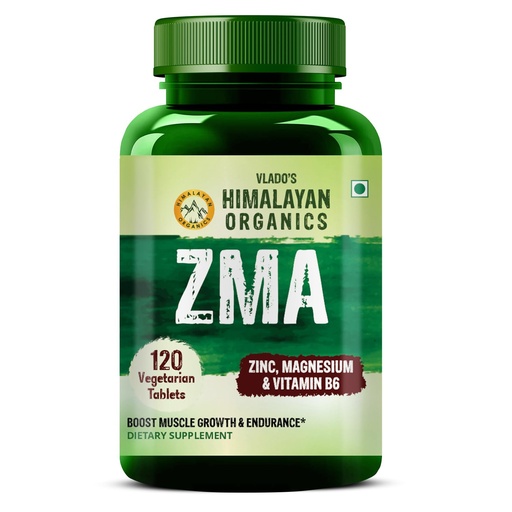 [BRSWYCARCN6RGYAZ] Vlado’s Himalayan Organics ZMA (Zinc Magnesium Aspartate ) Zinc Supplement For Men And Women - Zinc Tablets and Magnesium Supplements with Vitamin B6 - Support Muscle Recovery and Sleep Quality I Sports Recovery -Boost Muscle And Bone Strength - 120 Veg Tablets