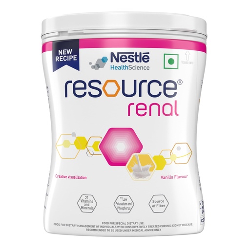 [BRSWGGTYOAPBMHY4] Nestle Health Science, Resource, Renal,Food For Dietary Management, Vanilla Flavour- 400g, Pet Jar.