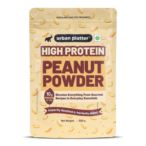 [BRSRGZ3QAB6AYDLZ] Urban Platter Peanut Protein Powder, 500g (Plant-Based Protein, Low Fat, Ideal for Protein Additions to your Daily Meals)