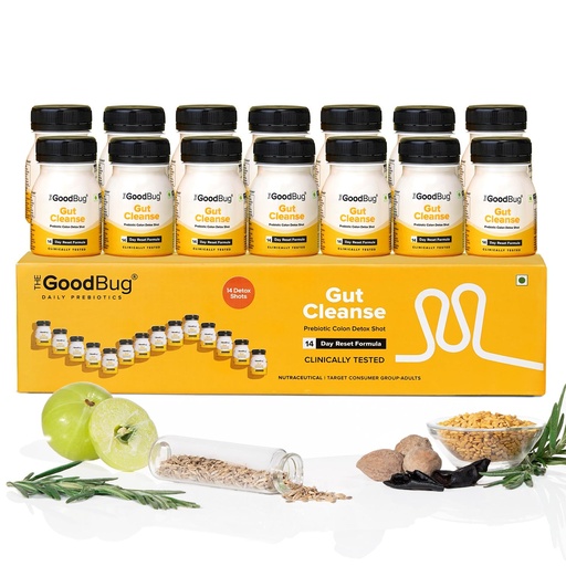 [BRSRAC36A56AOF3U] The Good Bug Gut Cleanse - 14 Prebiotic Colon Detox Shots | Improves Probiotic Activity, Gut Health & Digestion | Tackles Bloating, Gas & Constipation