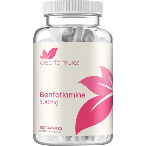[BRSRMAALBUPBA2TA] High Absorption Vitamin B1 Benfotiamine 300mg - Benfotiamine Supplement for Glycation Heart and Nerve Support - Vegan Non-GMO & Gluten Free Fat Soluble Thiamine B1 Supplement (180 Servings)